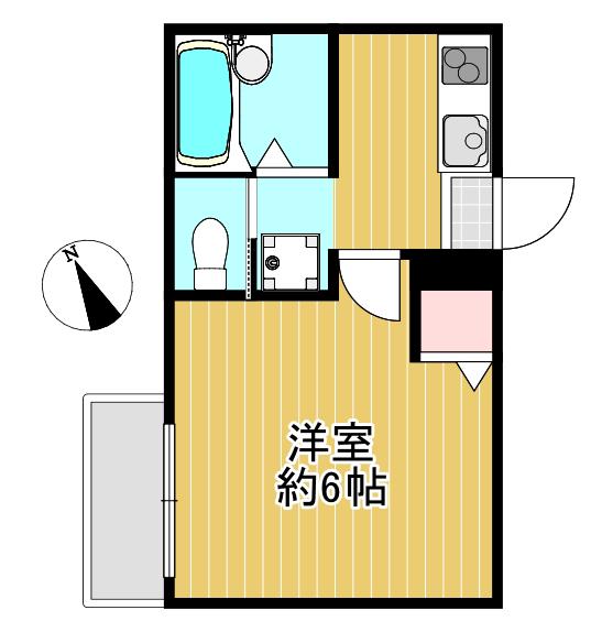 コロネード(1K/2階)の間取り写真