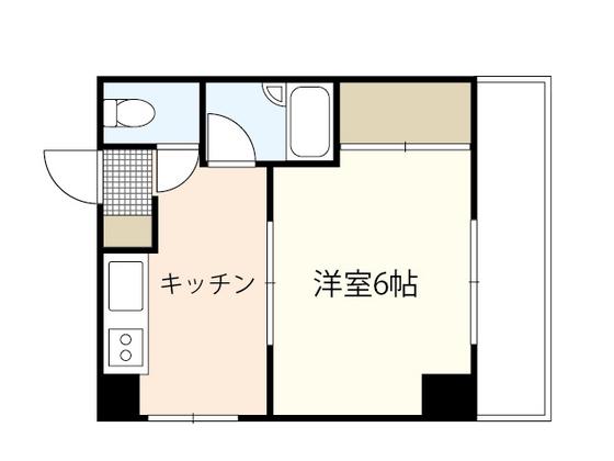 日吉ハイム(1K/4階)の間取り写真