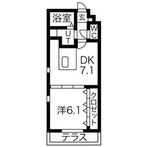 AVENIR(1DK/1階)の間取り写真