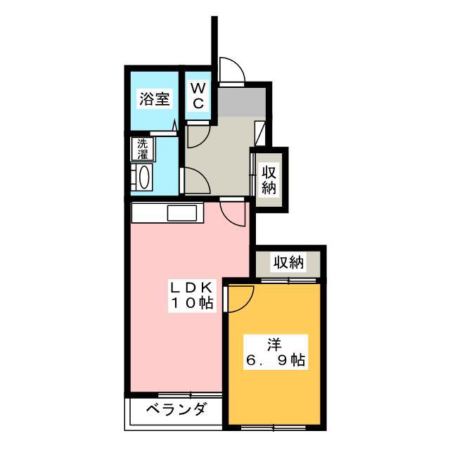 ELLE CITY OLIVIA(1LDK/1階)の間取り写真