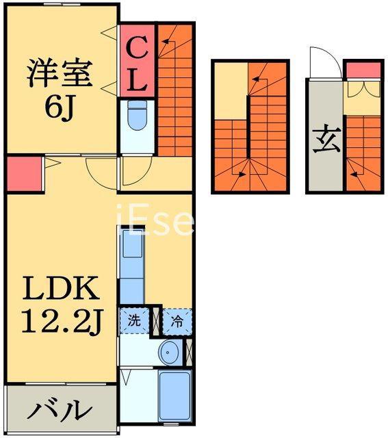 サニーレジデンスⅠ(1LDK/3階)の間取り写真