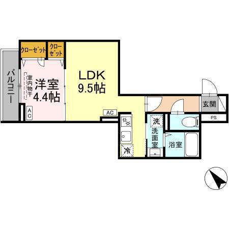 グラナーデ石神井台(1LDK/3階)の間取り写真