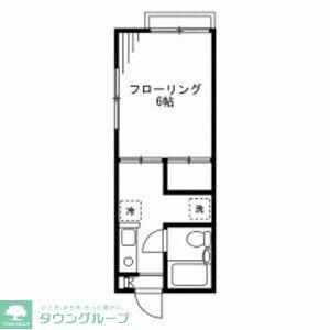 サンヒルズ池ノ上(1K/1階)の間取り写真