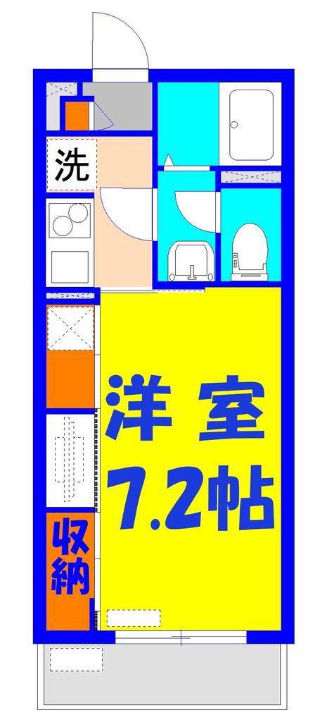 北町アパート(1K/2階)の間取り写真