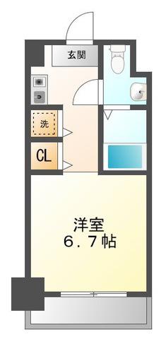 デルファーレ西宮(1K/7階)の間取り写真