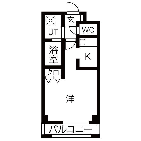 アークSKY(1K/3階)の間取り写真