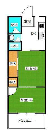 メゾン豊里(2DK/3階)の間取り写真