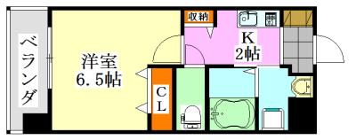 レジディア船橋II(1K/6階)の間取り写真