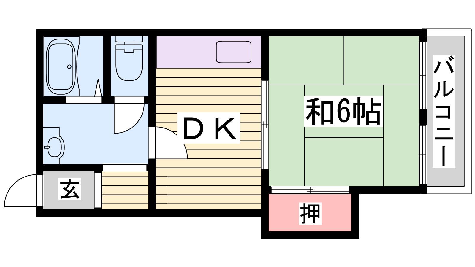 プレジデントふくなが(1DK/3階)の間取り写真