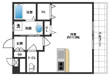 アルシェTAKATSUKI(ワンルーム/2階)の間取り写真
