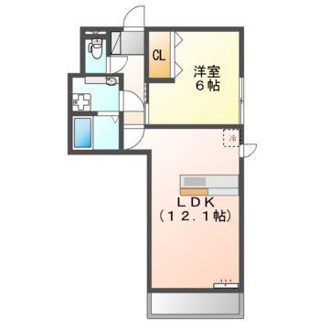 SOPHIA COURT桜町(1LDK/1階)の間取り写真