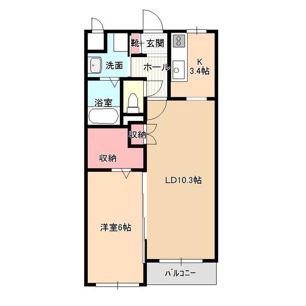 JR飯田線 切石駅 徒歩35分 2階建 築12年(1LDK/1階)の間取り写真