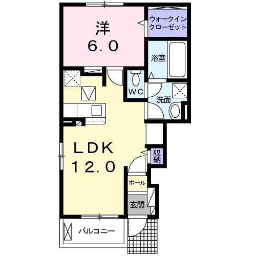 オズ ワールド II(1LDK/1階)の間取り写真