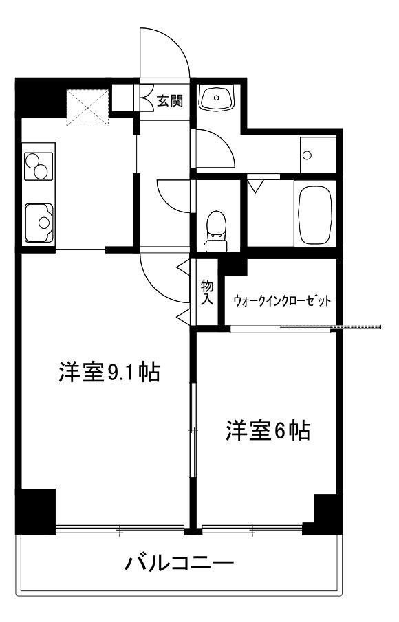 セゾンドミール(1LDK/5階)の間取り写真