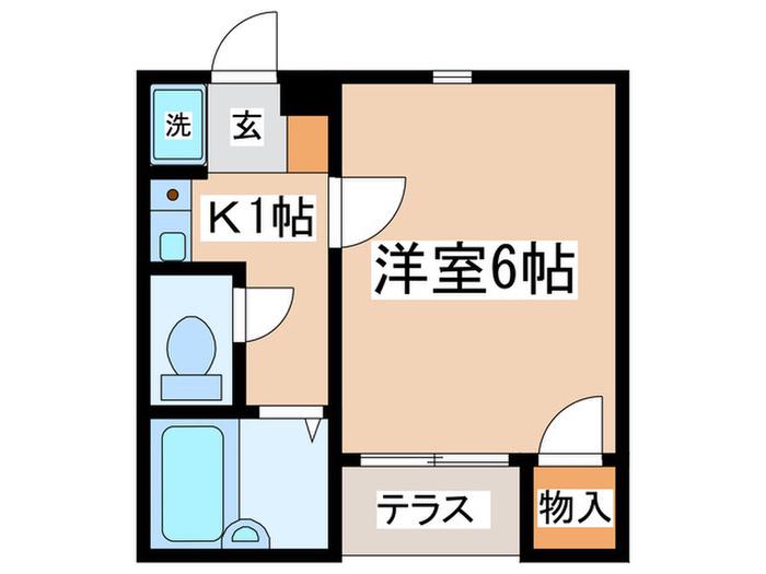 アーバングレース(1K/1階)の間取り写真