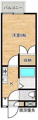 SUNパレス(1K/1階)の間取り写真