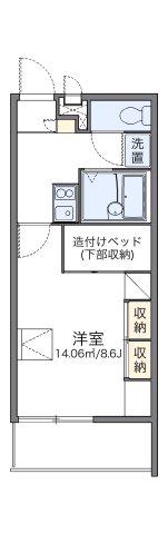 レオパレスサシェ(1K/1階)の間取り写真