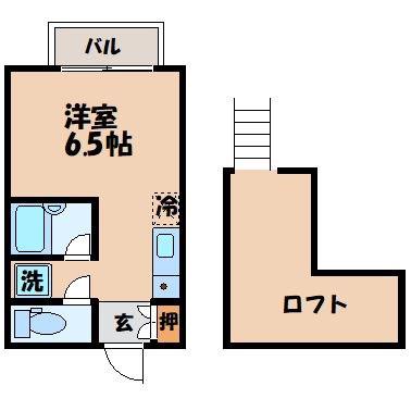 ハイツアカデミーII(ワンルーム/1階)の間取り写真