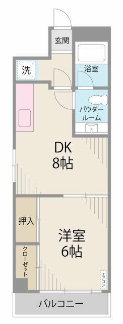 秀和日本橋箱崎レジデンス(1DK/9階)の間取り写真