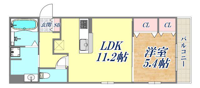 プルミエ ラムール(1LDK/2階)の間取り写真