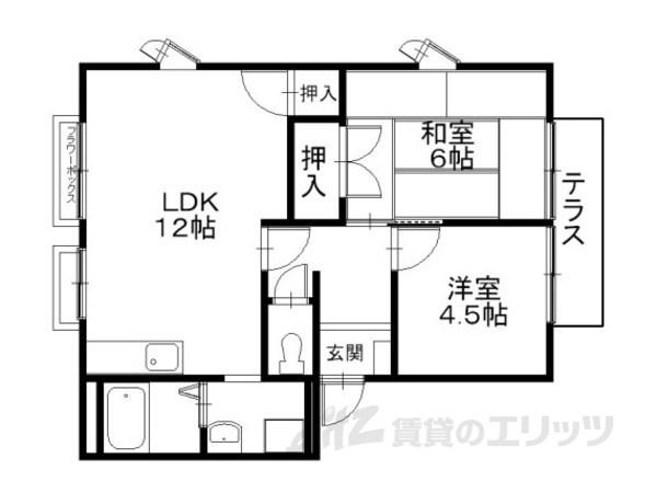 リバーサイドたなべ弐番館(2LDK/1階)の間取り写真