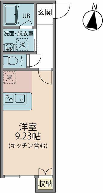 ステーションライツ志津(1K/1階)の間取り写真