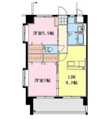 CONFORTO GRANDE(2LDK/4階)の間取り写真