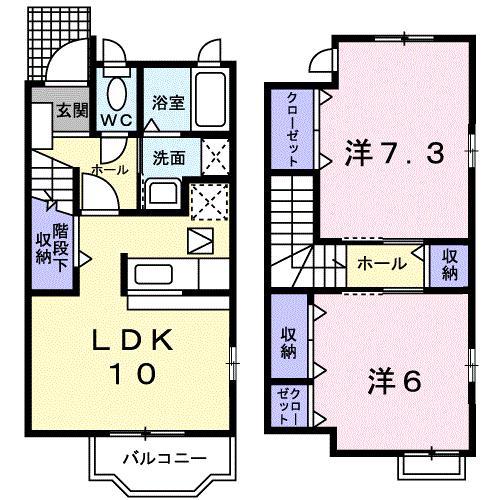 シャルマン フィーレ D 101(2LDK/1階)の間取り写真