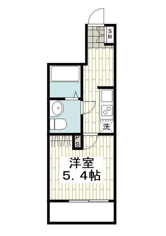 カインドネス東神奈川(1K/1階)の間取り写真