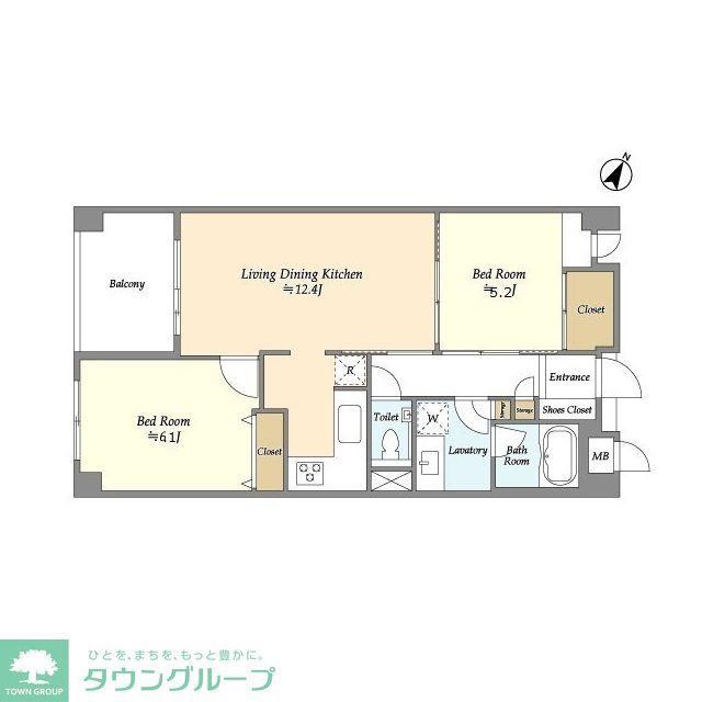リテラス学芸大学(2LDK/3階)の間取り写真