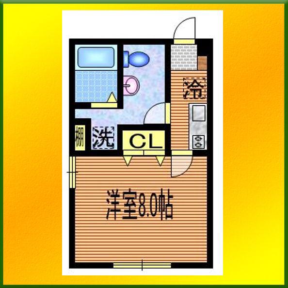 DARES田無 マンション(1K/2階)の間取り写真