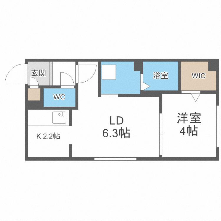 COMFORT OST9(1LDK/2階)の間取り写真