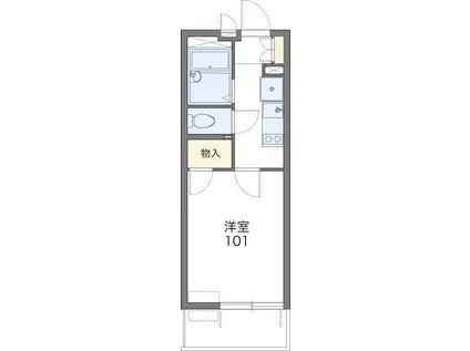 西鉄天神大牟田線 西鉄平尾駅 徒歩5分 4階建 築16年(1K/2階)の間取り写真