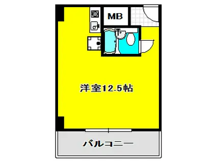 カサベラエステ三宮(ワンルーム/7階)の間取り写真