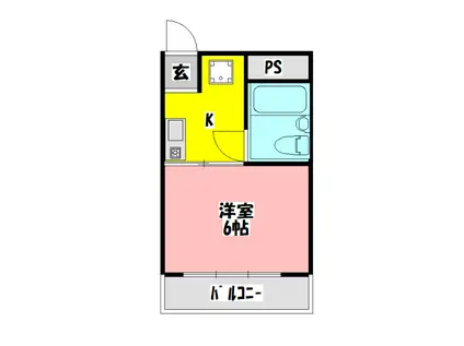 LIV千林(1K/4階)の間取り写真