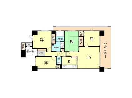 西宮マリーナパーク杜のまち(4LDK/9階)の間取り写真