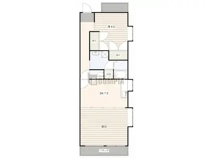 ラカーサ アルタ(2DK/1階)の間取り写真