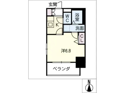 プレサンス広小路通パルス(1K/12階)の間取り写真