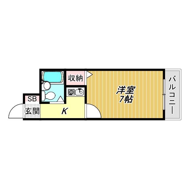 モンシェリー(1K/2階)の間取り写真