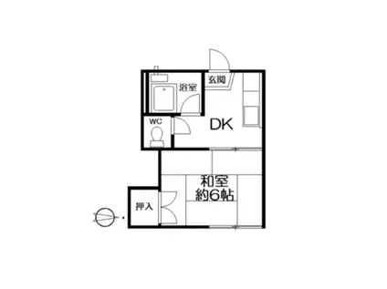 CASUMISO(1DK/2階)の間取り写真