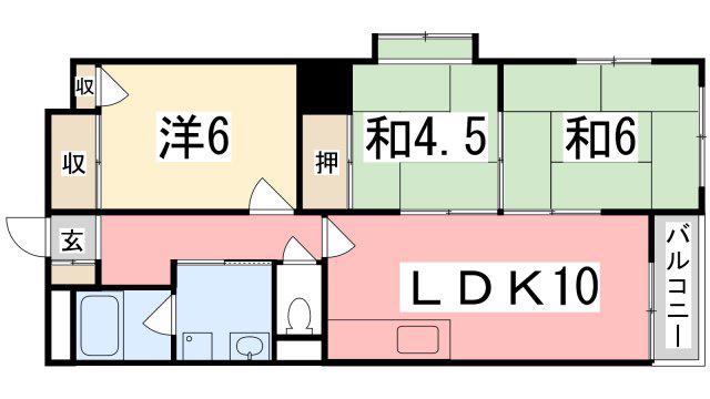 カサ・ディ・フォーレ(3LDK/4階)の間取り写真