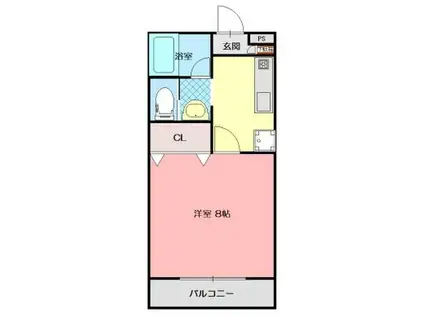 グレイス1116(1K/1階)の間取り写真