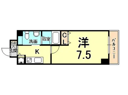 GROOVE MUKOGAWA(1K/10階)の間取り写真