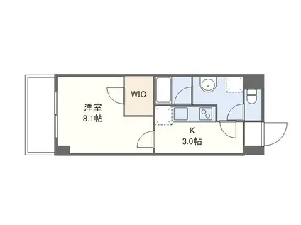 S-FORT佐賀天神(1K/7階)の間取り写真