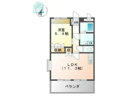 ベルメゾン久原(1LDK/2階)の間取り写真