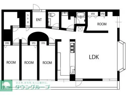 ウォンズ東千葉(4SLDK/2階)の間取り写真