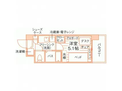 学生会館 ATTERECTA SUGAMO(1K/1階)の間取り写真