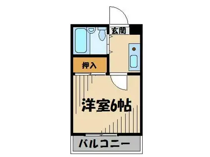 シャルマン氷川(1K/1階)の間取り写真