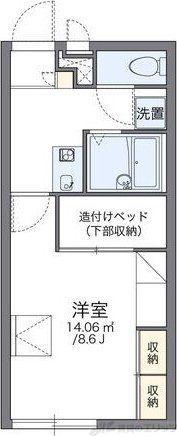 レオパレスエステートI(1K/2階)の間取り写真