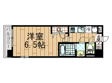 LUXE布施東2(1K/7階)の間取り写真